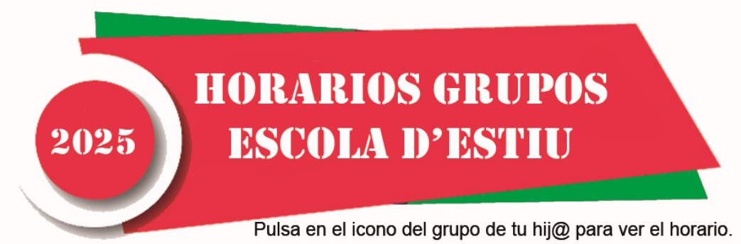 HORARIS GRUPS ESCOLA