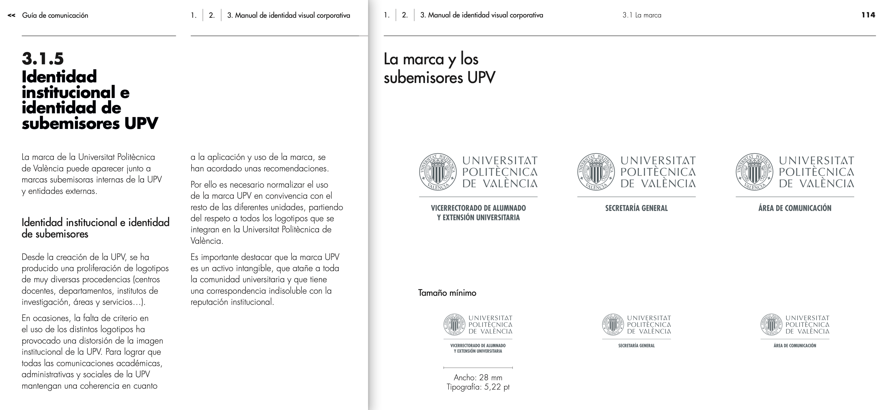 MIVC Manual de Identidad Visual Corporativa UPV