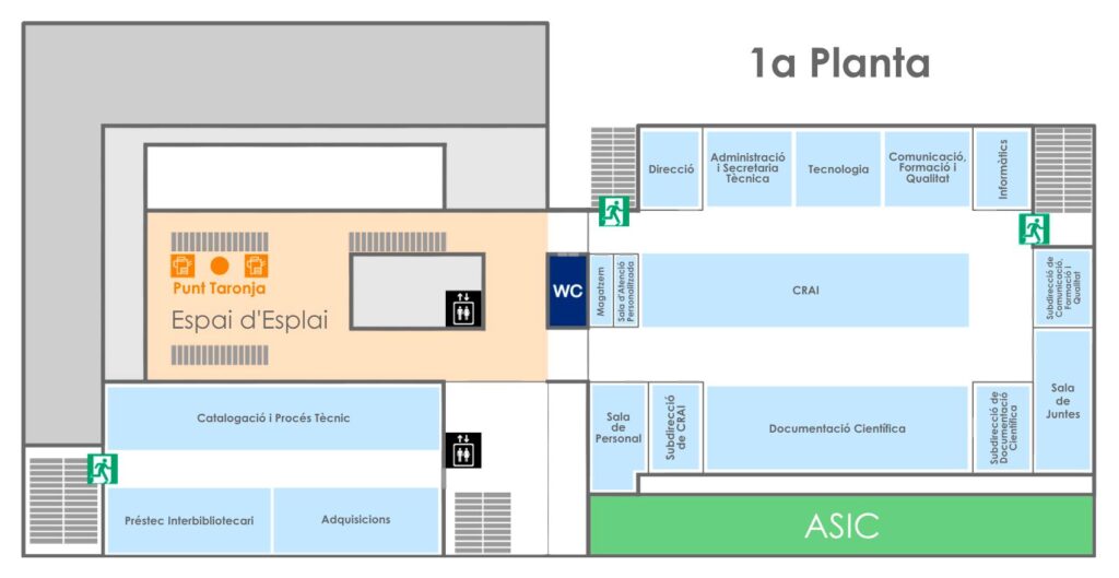 Planol primera planta biblioteca central UPV