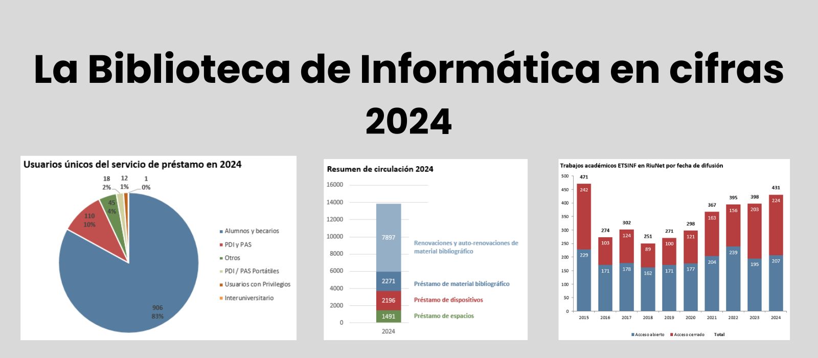 La biblioteca de informática en cifras 2024