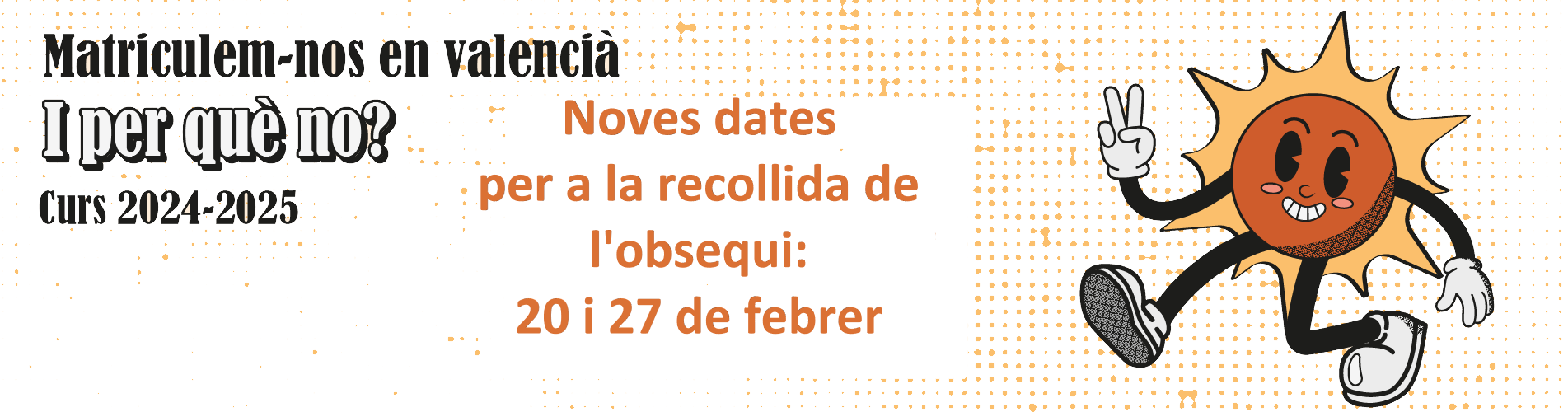 20 y 27 de febrero: nuevas fechas para la recogida del obsequio de bienvenida de “Matriculémonos en valenciano 2024-2025”