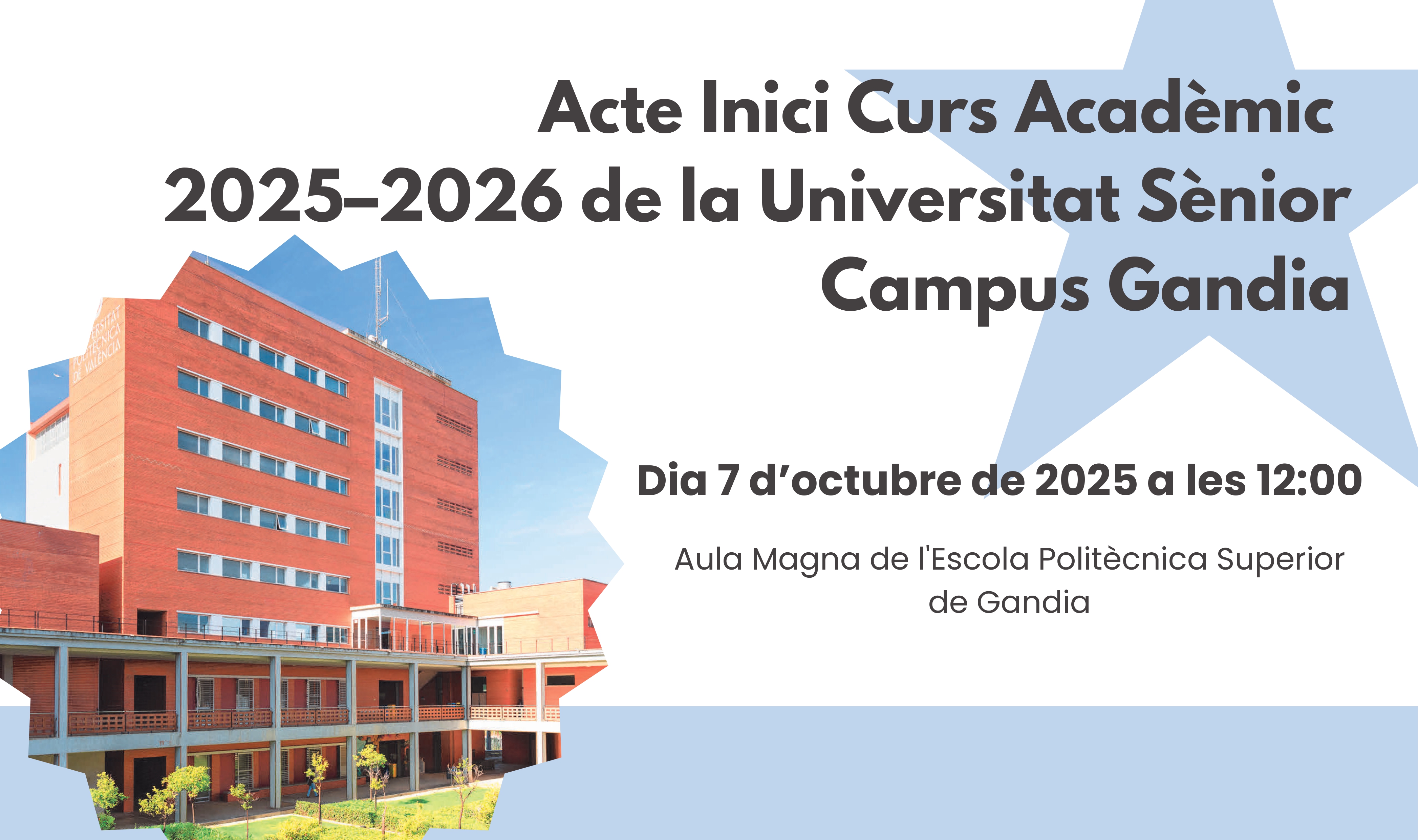 ACTE DE INICI CURS ACADMIC GANDIA